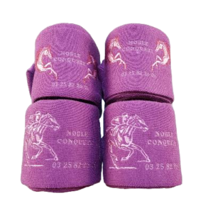 Bandes de repos cheval - prune - chevaux broderie 1