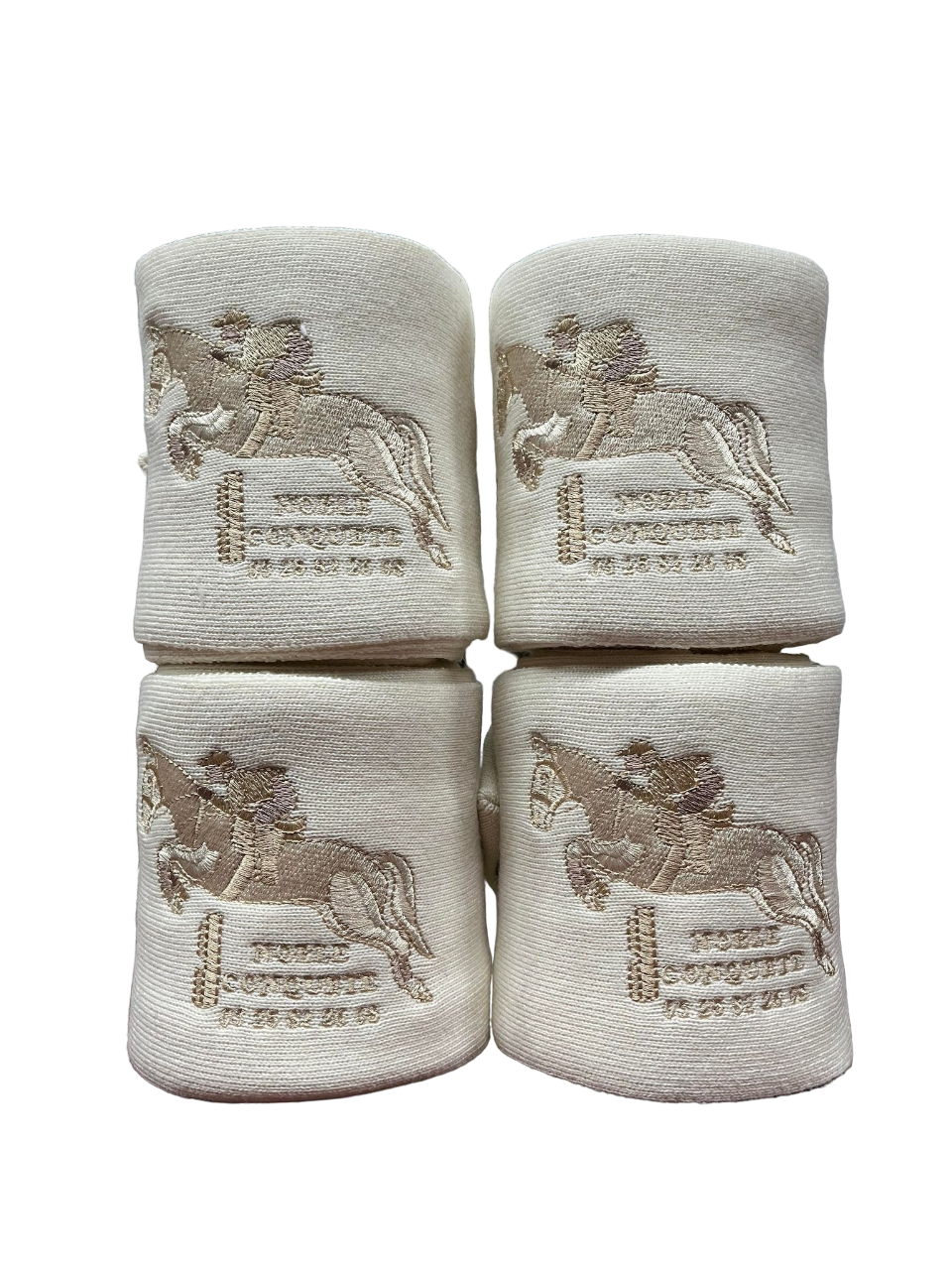 Bandes de repos grands chevaux crème