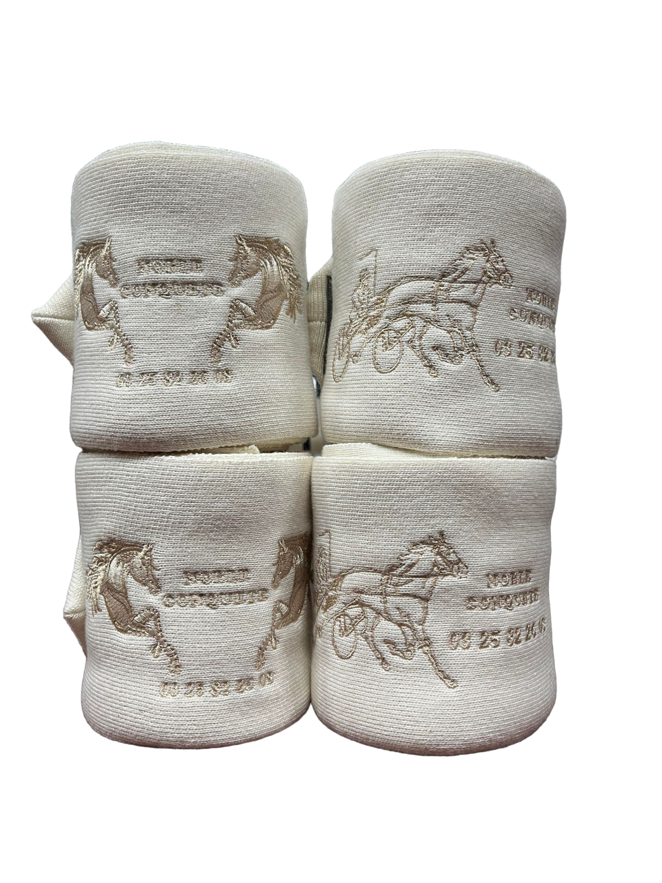 Bandes de repos grands chevaux crème