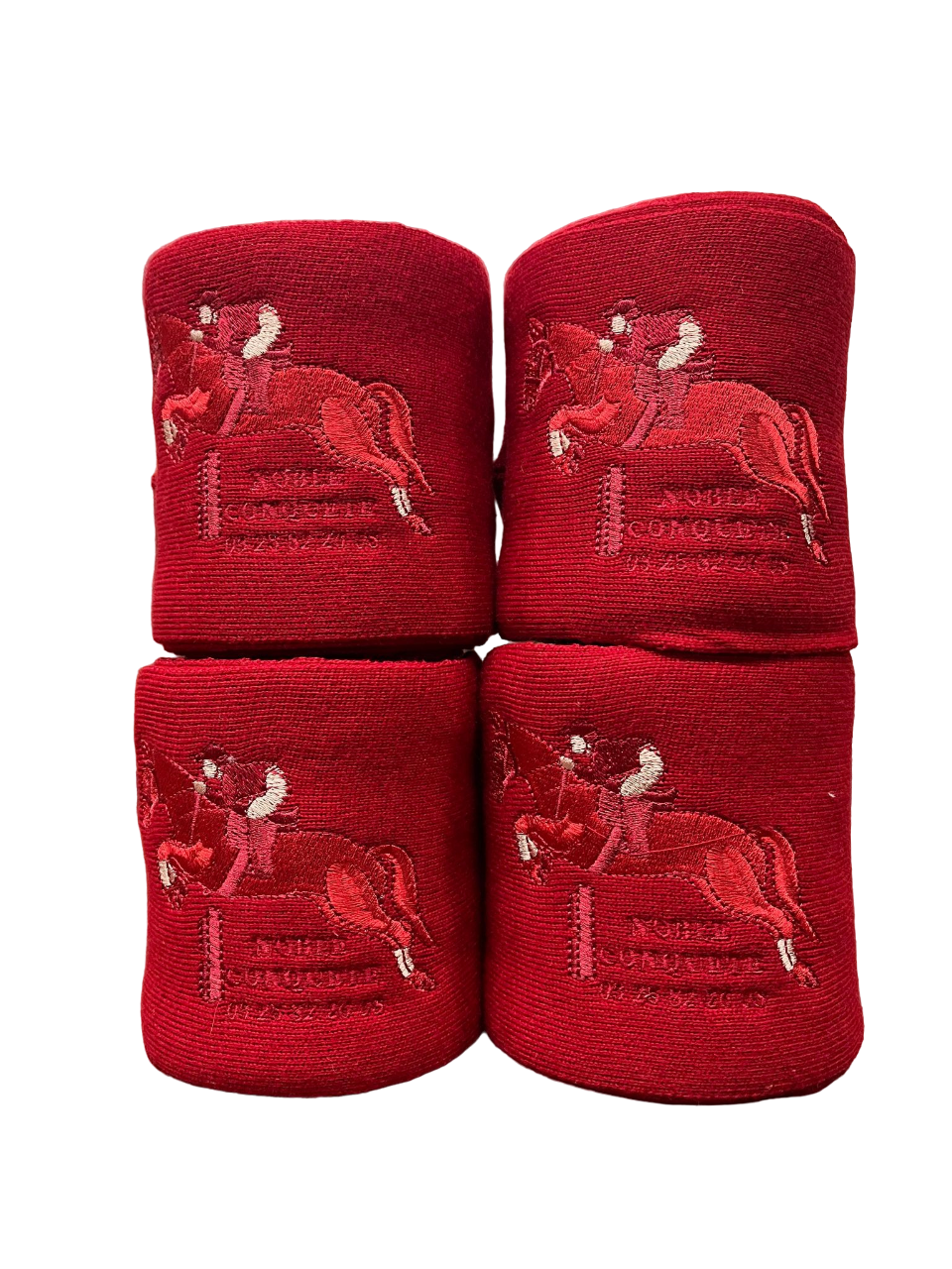 Bandes de repos grands chevaux rouge carmin