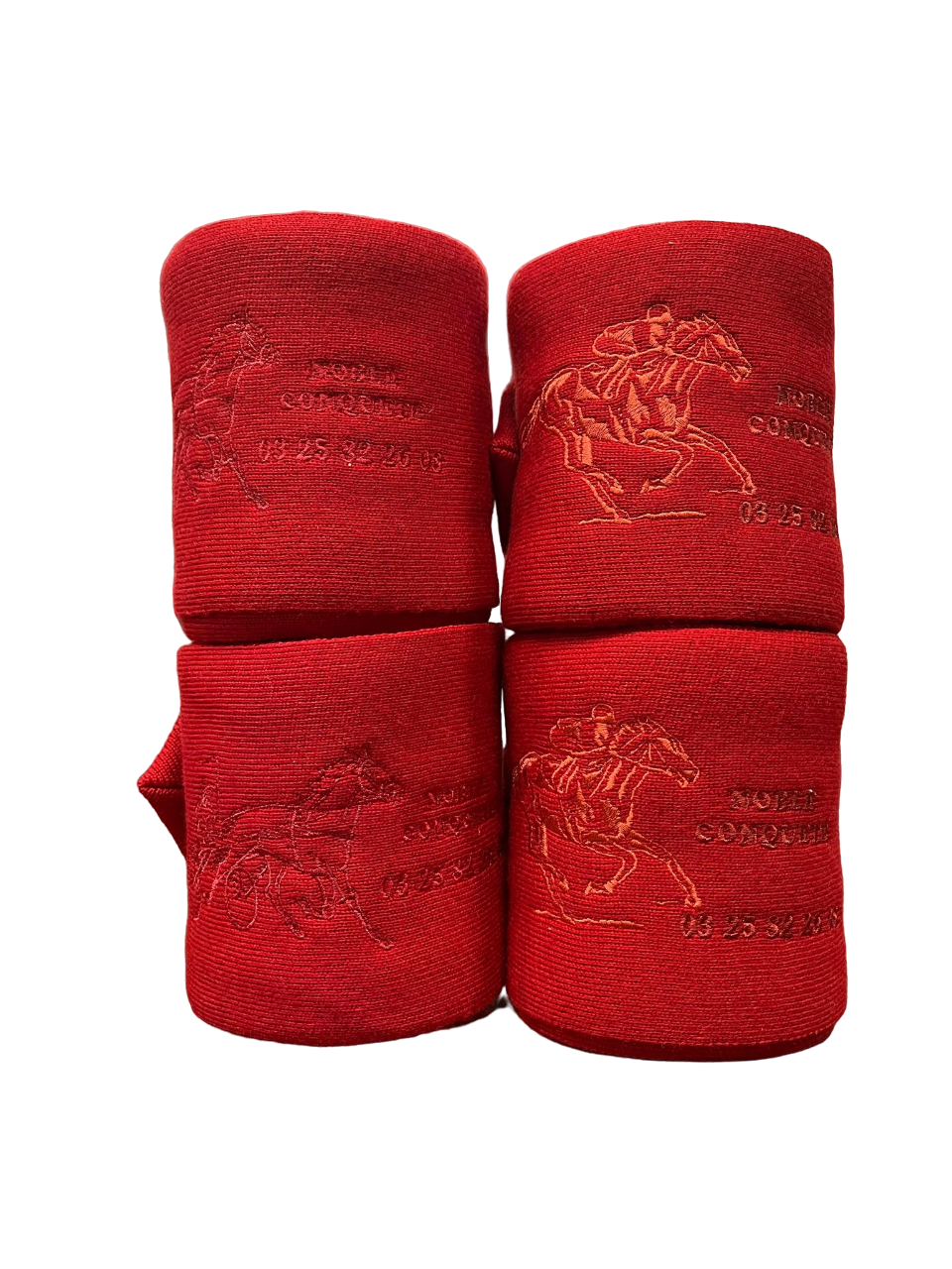 Bandes de repos grands chevaux rouge carmin
